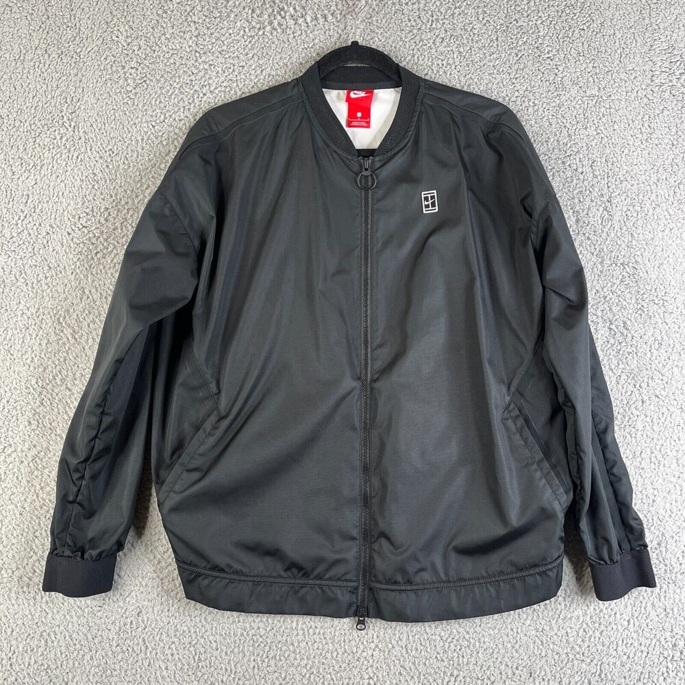 NIKE  Court Tennis Bomber Jacket Womens Large Black 894868 012